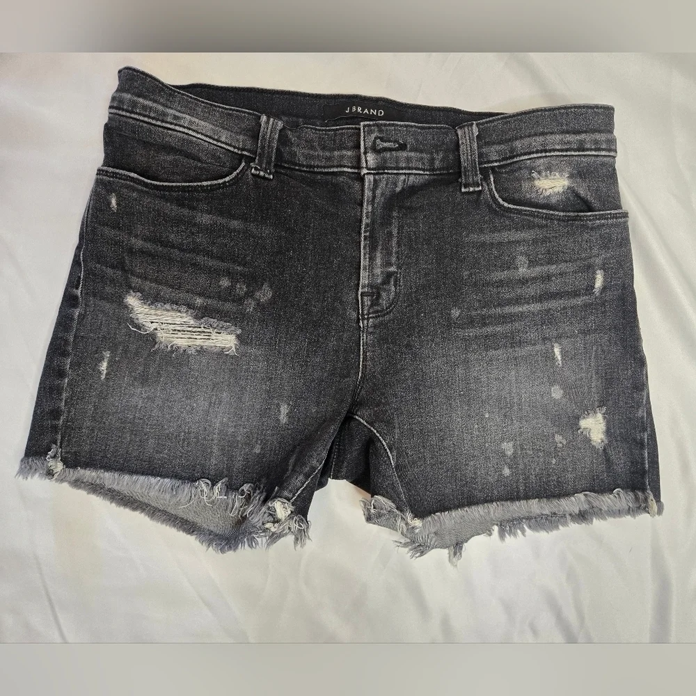 🖤 J Brand Mia Vagabond Distressed Denim Shorts | Black | Size 29